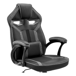 ARMEN LIVING Aspect Adjustable Racing Gaming Chair And Dark Grey With Lumbar Support In Black