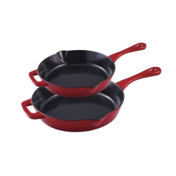 HENCKELS Cast Iron 2 Piece Cast Iron Fry Pan Set