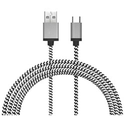 LBT 0.3m (1 ft.) USB Type-A/ USB Type-C Cable (LBTBW0101) - Black/White