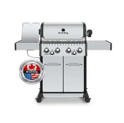 BROIL KING Baron S 490 Pro Ir 4-Burner Natural Gas Bbq With Ir Side Burner & Rotisserie Burner