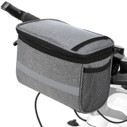 HLD Bicycle Handlebar Bag Bike Frame Bag Bike Front Tube Bag Bike Baskets Bag Shoulder Bag With Reflective Stripe