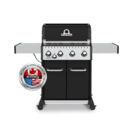 BROIL KING Baron 440 Pro 4-Burner Natural Gas Bbq In With Side Burner In Black