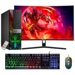 DELL Refurbished (Good) - Optiplex Sff Computer \w 27 Inch Gaming Monitor I5 6500 3.2 Ghz Nvidia Gt 1030 2GB 16GB Ram 512GB SSD Win 10 Pro Wifi