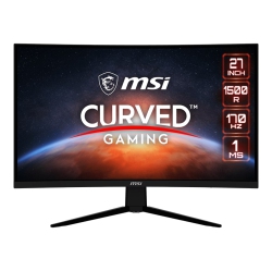 MSI 27" 1500R Curved Gaming Monitor, 170Hz, 4Ms (Gtg), Qhd, 2560 X 1440, Va 1500R, Freesync Premium, HDr Ready, HDMI, Displayport, Tilt, Vesa