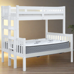 SCANICA Bunk Bed Twin Over Full End Ladder In White