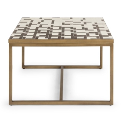 HOMESTYLES Geometric Metal Coffee Table