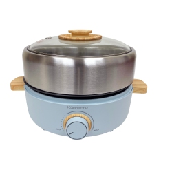 KUCHEPRO 2.5L Electric Multi-Function Cooking Pot With 304 Stainless Steel Pot And Non-Stick Grill Pan