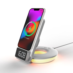 REXING Rs7 3-In-1 Wireless Charging Station, Touch Control, Table-Desk Lamps - In White