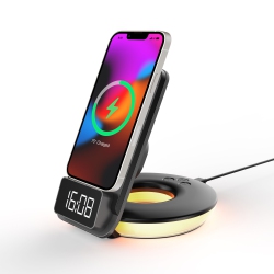 REXING Rs7 3-In-1 Wireless Charging Station, Touch Control, Table-Desk Lamps - In Black