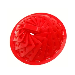 STARFRIT - Vegetable Steamer With Foot, Made Of Silicone In Red