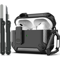 HLD Designed for Apple Airpods Pro 2Nd Generation (2022) Case, Rugged Protection Shockproof Airpods Pro 2 Case Cover.(Black)