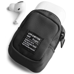 HLD Mini Pouch Block Compatible With Airpods 1/2 / 3, Airpods Pro, Galaxy Buds, Credit Cards, Small Accessories - In Black
