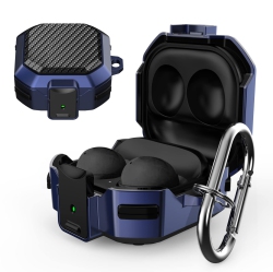 HLD for Galaxy Buds Pro Case/galaxy Buds 2 Pro Case/galaxy Buds 2 Case/galaxy Buds Live Case \w Lock, Carbon Fiber Shockproof Cover for Galaxy Buds