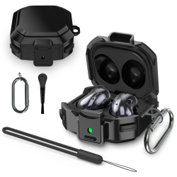 HLD Lock Armor Cover for Galaxy Buds Pro Case/galaxy Buds 2 Case/galaxy Buds Live Case, Shockproof PC+Tpu Protective Cover for Samsung Buds 2/buds