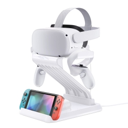 HLD Niuvr 3In1 Enhanced Charging Dock Vr Accessories Station Compatible \w Meta/oculus Quest 2 Quest 1 Rift S Htc Vive Cosmos Valve Index Etc