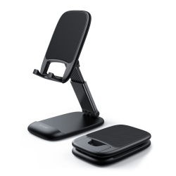 HLD Foldable Phone Stand for Desk - Height Adjustable Cell Phone Holder Portable Cellphone Cradle Desktop Dock Compatible \w Iphone 14 Pro Max Plus