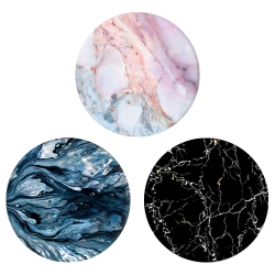 HLD Expanding Phone Mount Grip Holder for Cellphone, Collapsible Stand 3 Pack-Colored Marble