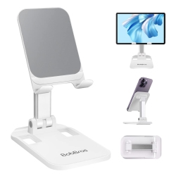 HLD Cell Phone Stand, Adjustable Phone Holder, Folding Phone Stands, Angle Height Phone Dock Cradle Holder for Desk, Compatible \w All Mobile Phone