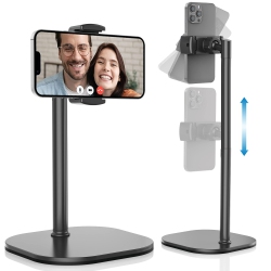 HLD Height Adjustable Cell Phone Stand for Desk | Cell Phone Holder Stand for Office Home, Desk Phone Stand for Recording, Iphone Stand for Desk