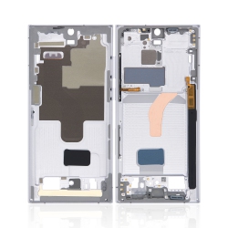 ESOURCE PARTS Replacement Mid-Frame Housing Compatible for Samsung Galaxy S22 Ultra 5G (North American Version) (White)