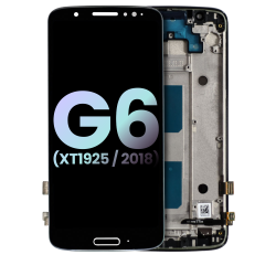 ESOURCE PARTS Replacement Lcd Assembly With Frame Compatible for Motorola Moto G6 (Xt1925 / 2018) (Genuine Oem) (Black)