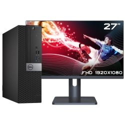 DELL Refurbished (Good) - Optiplex Sff Business Desktop - Intel Core I7 - 7Th Gen Processor Up to 4.20 Ghz - 32 GB Ddr4 Ram 1000 GB SSD - 27" Fhd
