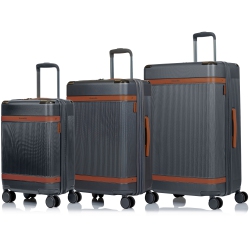 CHAMPS Vintage Air Collection 3 Piece Expandable Hardside Luggage Set