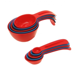 STARFRIT - Set Of Nesting Measuring Cups And Spoons And Blue In Red