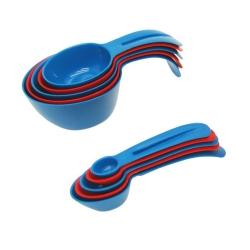 STARFRIT - Set Of Nesting Measuring Cups And Spoons, Blue And In Red