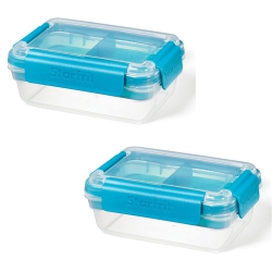 LOCKNLOCK - Set Of 2 Bento Easylunch Containers, 946Ml Capacity In Blue