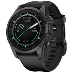 Garmin epix Pro (Gen 2) Sapphire Edition 51mm Bluetooth Active Smartwatch - Medium/Large - Black