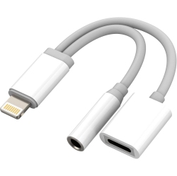 SUPERSHIELD Lightning to 3.5MM Splitter Dongle(2In1) Iphone Aux Adapter Charger Headphone Jack Adaptader Para Cable Audio Earphone for 14 13 12 11