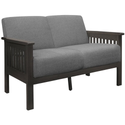 LEXICON Lewiston Fabric Upholstered Loveseat In And Antique In Gray