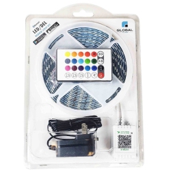 GLOBALTONE - RGBw Led Strip Kit, Control Box With Ir And Bluetooth Function, 60 Leds Per Meter, Length Of 6 Meters