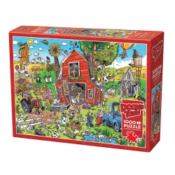 COBBLE HILL - Doodletown - Farmyard Folly (1000-Piece Puzzle)