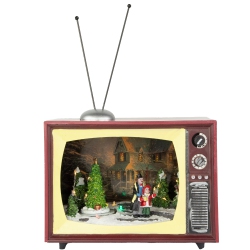 NORTHLIGHT Led Lighted Animated And Musical Tv Scene Christmas Display - 9.25