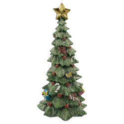 NORTHLIGHT Glittered Christmas Tree With Presents, Berries And Bows Decoration - 10