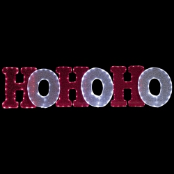 NORTHLIGHT Led Lighted "ho Ho Ho" Outdoor Christmas Decoration - 76.75" - And White Lights In Red