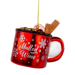 NORTHLIGHT 4" Mulled Wine Glass Christmas Ornament