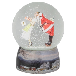 NORTHLIGHT Norman Rockwell "christmas Surprise" Snow Globe - 6.5