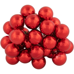 NORTHLIGHT Shatterproof Ball Ornament Christmas Pick - 6.75" - In Red