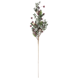 NORTHLIGHT 30" Mixed Foliage With Berries And Pinecones Artificial Christmas Spray