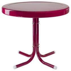 NORTHLIGHT 22" Outdoor Retro Tulip Side Table In Pink
