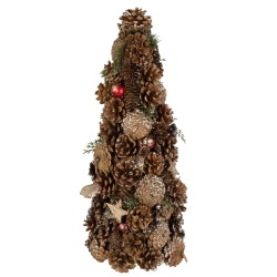 NORTHLIGHT Pinecone, Berry And Star Cutouts Christmas Cone Tree Decoration - 17