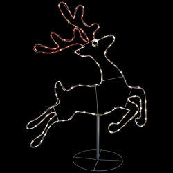 NORTHLIGHT 36" Lighted Running Reindeer Silhouette Outdoor Christmas Decor