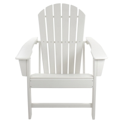 NORTHLIGHT All Weather Recycled Plastic Outdoor Adirondack Chair In White