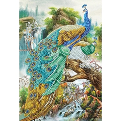 CRYSTAL ART - Ca Notebook - Peacock Waterfall