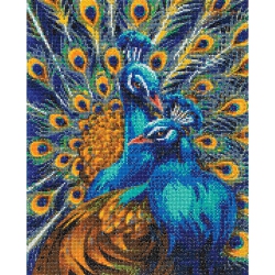 CRYSTAL ART - Ca Kit (Large) - Rapsody Peacocks In Blue
