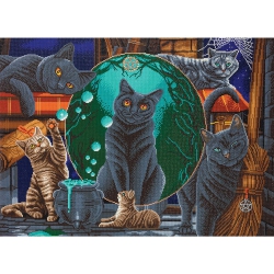 CRYSTAL ART - Ca Kit (Xl Size A) - Magical Cats In Multicolor