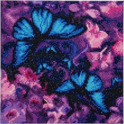 CRYSTAL ART - Ca Kit (Medium) - Butterflies In Blue Violet